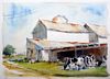 White Barn Shadows Salem